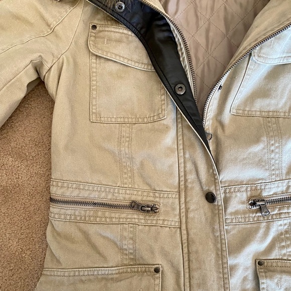 BNCI Utility Style Cargo Coat with Faux Fur - Picture 8 of 10